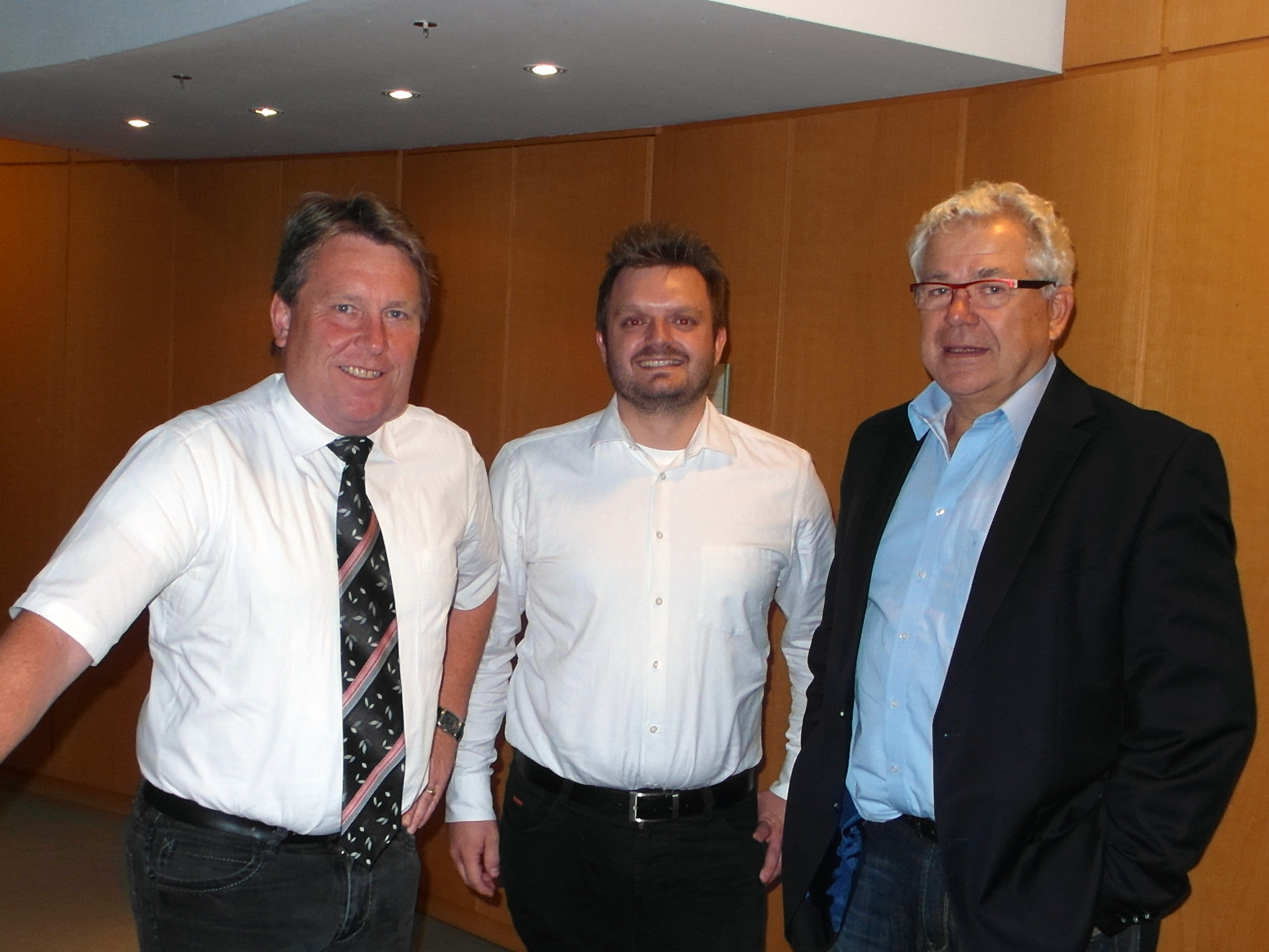 Landratskandidat Bernd Stute, Fraktionsvorsitzender Michael Schönbeck und Prof. Dr. med. Herbert Rusche